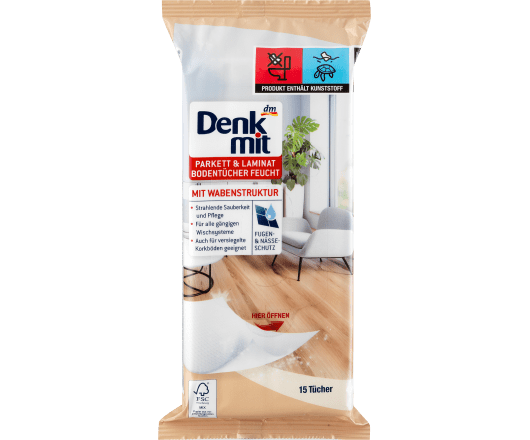 Denkmit вологі серветки Parkett & Laminat 15шт 