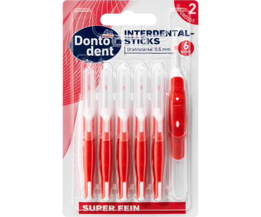 Dontodent зубочистки Червоні 0,5mm  6шт 