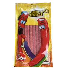 Желейні цукерки JAKE Funny Sour Pencils Веселі кислі олівці, 100 г 