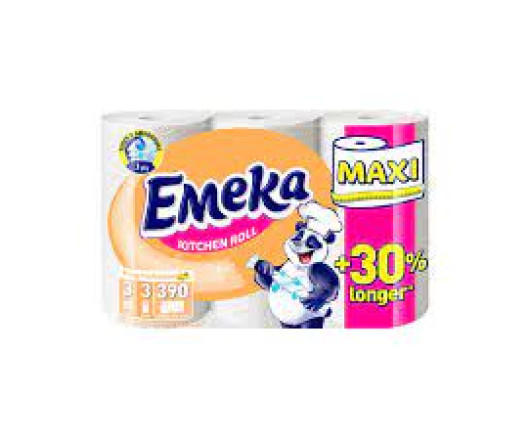 Рушники паперові Emeka 3-ох шаровий (390відривів) з ароматом тропічних фруктів 3шт