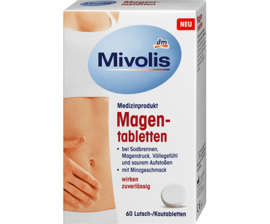 Mivolis Magen-tableetten при печії, тиску в шлунку 60шт 