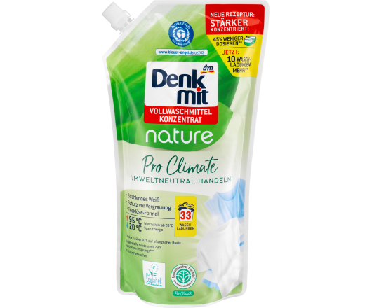 Denkmit гель для прання (запаска) Vollwaschmittel Pro Climate Nature 33п 1L (6)