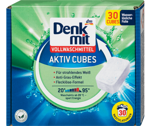 Denkmit куби для прання Vollwaschmittel Aktiv Cubes 30п (10)