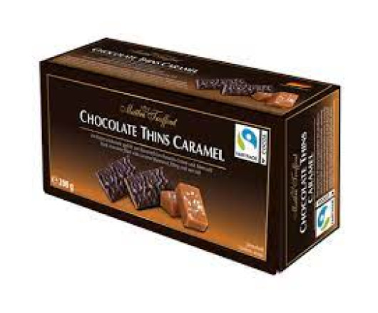 Шоколад чорний Maitre Truffout Chocolate Thins Caramel 200 г