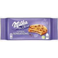 Печиво Мілка з шоколадною начинкою та шматочками шоколаду Milka cookie sensations 155g 12шт/ящ  Дета