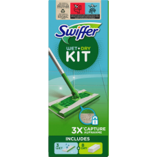 Swiffer  набір для миття підлоги швабра 3 wet + 8 dry