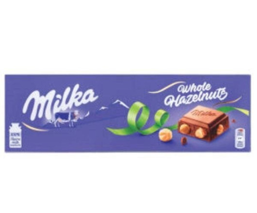  Milka 250г Whole Hazelnut шоколадна плитка 