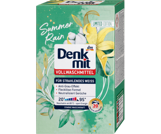 Denkmit Vollwaschmittel SUMMER RAIN  порошок для прання 1.35kg 