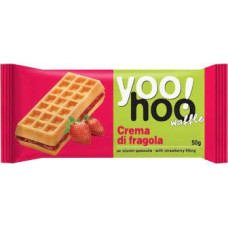 Yoo! Hoo бельгійські вафлі crema di FRAGOLA полуниця 50г 