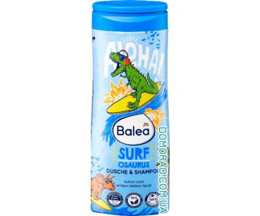 Balea дитячий шампунь-гель для душу 2в1 Surf Osaurus 300ml