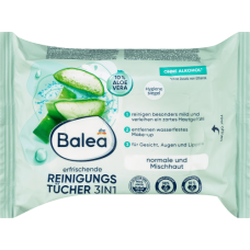 Balea серветки для зняття макіяжу Aloe Vera 25шт
