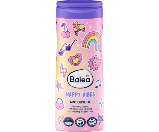 Balea дитячий шампунь-кондиціонер-гель для душу 4в1 Happy Vibes 300ml (16)