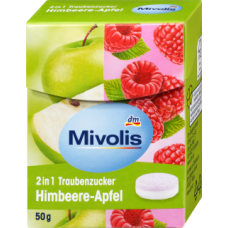 Mivolis декстроза 2в1 малина-яблуко 50г