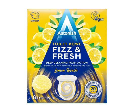 Таблетки для унітазу Astonish Fizz&Fresh Lemon Splash 8шт