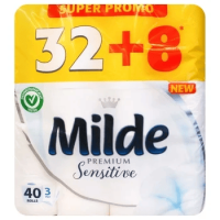 Milde premium туалетний папір Sensitive 40р 3 шари 