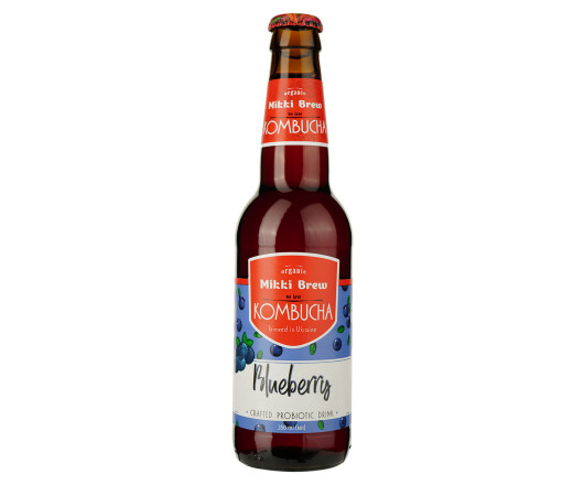 BREWMIKKI напій 350мл слабогазований комбуча Blueberry 