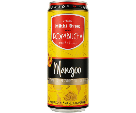 MIKKI BREW напій 330мл слабогазований комбуча Mangoo