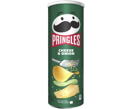гурт чіпси ТМ Pringles Cheese Onion 165г (19)