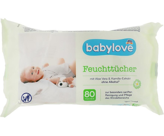 Babylove серветки Aloe Vera 80шт (4)