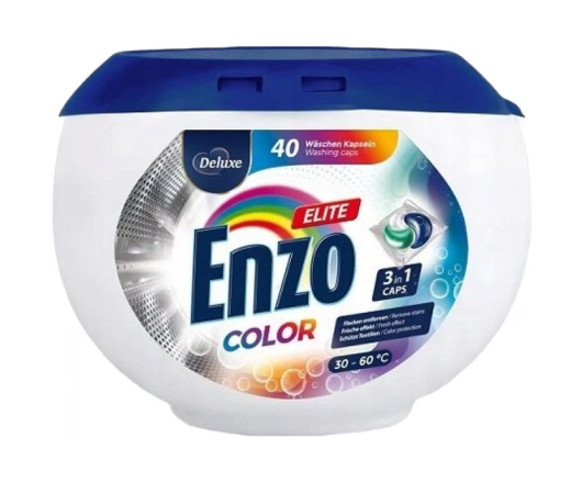 Deluxe Enzo капсули для прання 3в1 Elite Color 40шт 