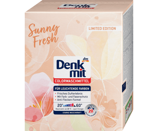 Denkmit порошок для прання Colorwaschmittel Sunny Fresh  20п 1,3кг