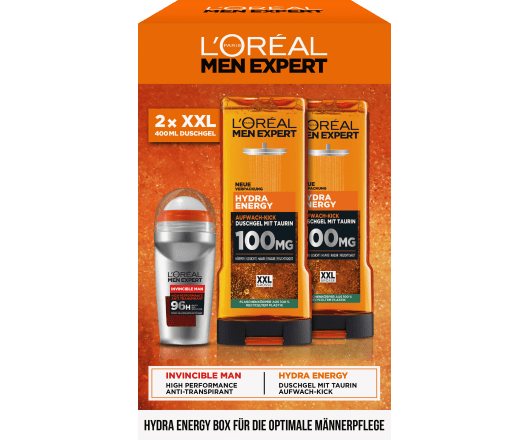 Loreal MEN подарунковий набір 2х400мл гель для душу + кульковий дезодорант