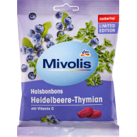 Mivolis цукерки без цукру Heidelbeere-Thymian 75g (10)