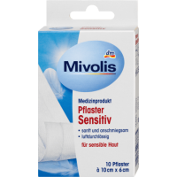 Mivolis пластир Sensitiv 10x6cm 10шт