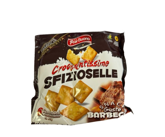 гурт крекер Piu Buono Sfizioselle зі смаком барбекю 02.11.25 180г (8)