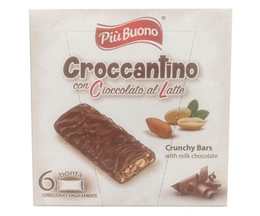 гурт батончики Piu Buono Croccantino Ciocc Latte Astuccio 02.26 75г (10)