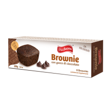 гурт брауні Piu Buono Brownie Con Gocce Di Cioccolato з шоколадною стружкою 28.11.25 200г (12)