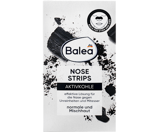 Balea смужки для носа з активованим вугіллям Nose Strips  3шт