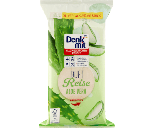 Denkmit серветки вологі для прибирання Aloe Vera 80шт