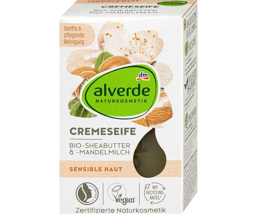 Alverde мило тверде Sheabutter & Mandelmilch 100г