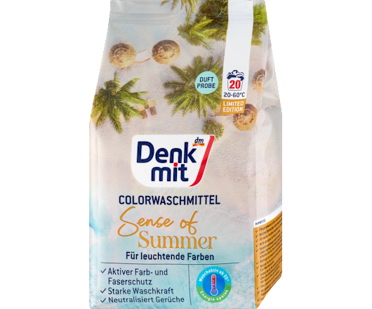 Denkmit  порошок для прання Colorwaschmittel  Sense of Summer,20п