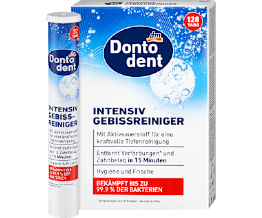 Dontodent Таблетки для чищення зубних протезів,128 таб.