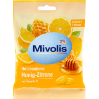 Mivolis цукерки Honig Zitrone з вітаміном C 75гр
