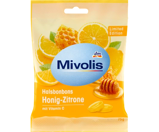 Mivolis цукерки Honig Zitrone з вітаміном C 75гр